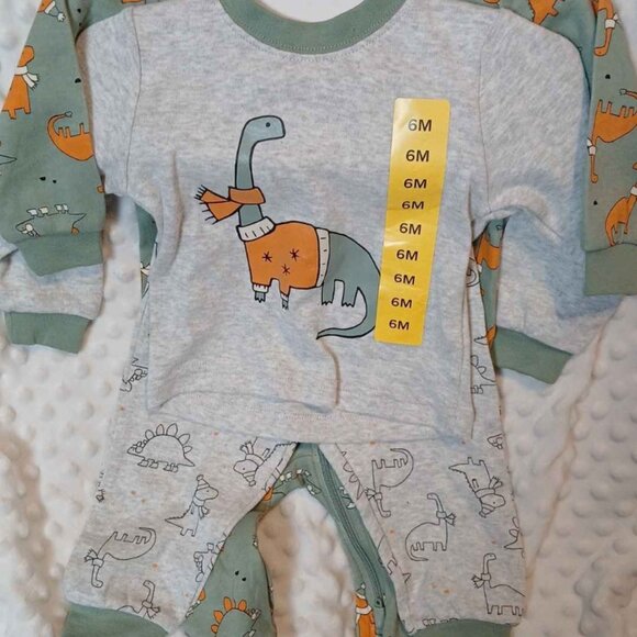 6m Pajama Set Dinosaur Sleeper PJS Baby Boy - Picture 5 of 7
